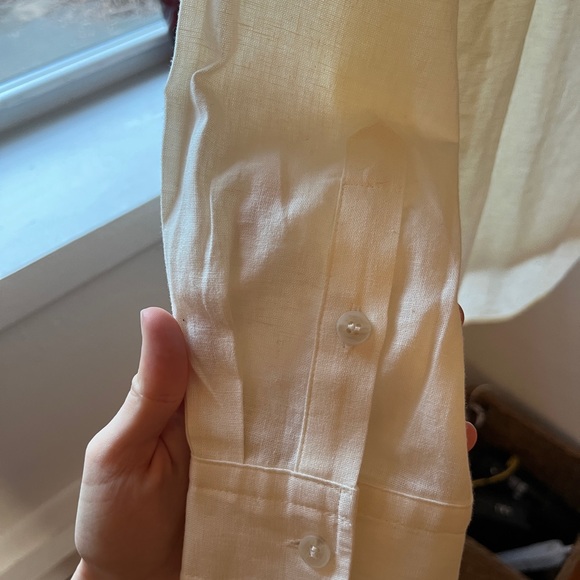 White Half-Button Down - Picture 4 of 5